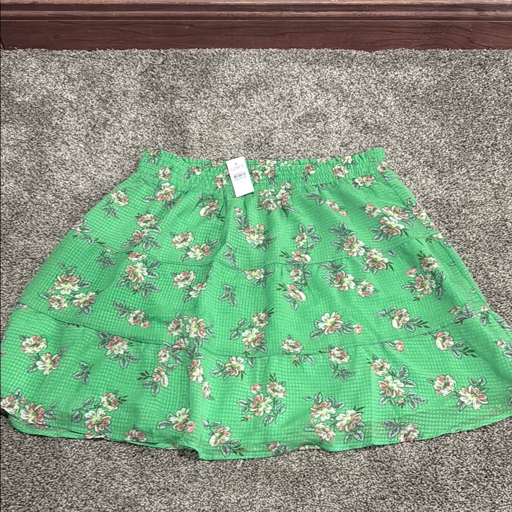 Floral Green Skirt